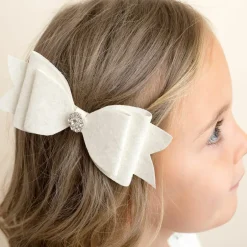 Cute Cute White Glitter Hairclip (14cm) Hot