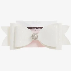 Cute Cute White Glitter Hairclip (14cm) Hot