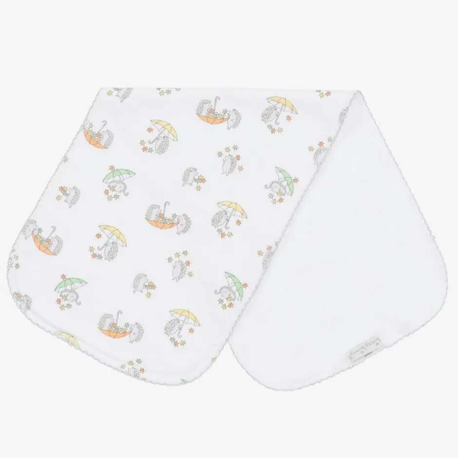 Kissy Kissy White Hedgehogs Fall Showers Burp Cloth (48cm) Clearance