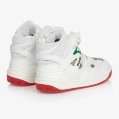 Gucci White High-Top Basket Sneakers New