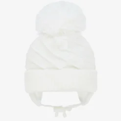 Sätila of Sweden White Jim Giant Pom-Pom Hat Clearance