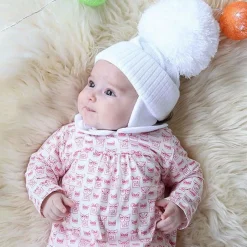 Sätila of Sweden White Jim Giant Pom-Pom Hat Clearance