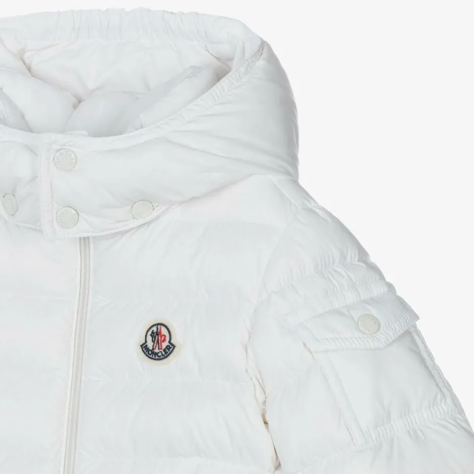 Moncler Enfant White Jules Down Puffer Jacket New