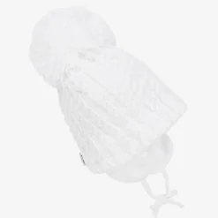 Sätila of Sweden White Laura Knitted Giant Pom-Pom Beanie Discount