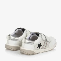 Old Soles White Leather & Mesh Velcro Trainers Discount