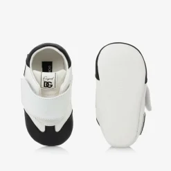 Dolce amp; Gabbana White Leather DG Pre-Walker Trainers Outlet