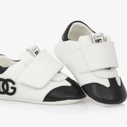 Dolce amp; Gabbana White Leather DG Pre-Walker Trainers Outlet