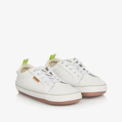 Tip Toey Joey White Leather First Walker Trainers Online
