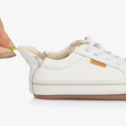 Tip Toey Joey White Leather First Walker Trainers Online