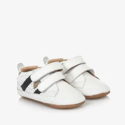 Old Soles White Leather First Walker Trainers Outlet