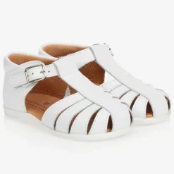 Childrens Classics White Leather Sandals Outlet