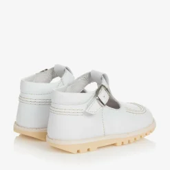Childrens Classics White Leather T-Bar Shoes Sale