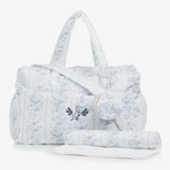 Peter Rabbit™ by Childrensalon White Linen & Cotton Changing Bag (42cm) New