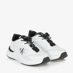 Calvin Klein White Mesh Trainers Hot