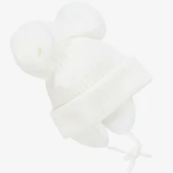 Sätila of Sweden White Minnie Double Pom-Pom Hat Discount
