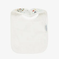 Ralph Lauren White Nautical Print Cotton Baby Bib Sale