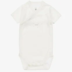 Petit Bateau White Organic Cotton Bodyvests (5 Pack) Outlet