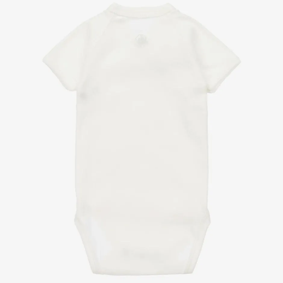 Petit Bateau White Organic Cotton Bodyvests (5 Pack) Outlet