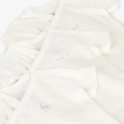 Petit Bateau White Organic Cotton Bodyvests (5 Pack) Outlet