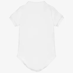 Lacoste White Organic Cotton Polo Bodysuit Online