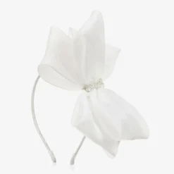 Sienna Likes To Party White Organza Bow Hairband New