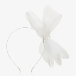 Sienna Likes To Party White Organza Bow Hairband New