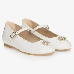 Manuela de Juan Patent Leather Pumps White New