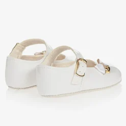 Early Days White Patent Pre-Walker Shoes Hot