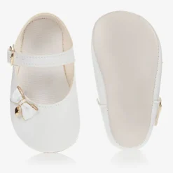 Early Days White Patent Pre-Walker Shoes Hot