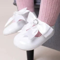 Early Days White Patent Pre-Walker Shoes Sale