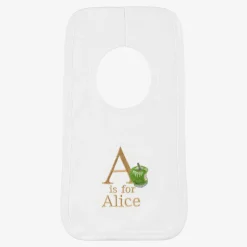 Paint My Dreams White Personalised 'A' Initial Bib Hot