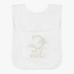 Paint My Dreams White Personalised 'C' Initial Bib New