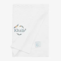 Paint My Dreams White Personalised Cotton Blanket (88cm) New