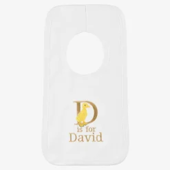 Paint My Dreams White Personalised 'D' Initial Bib Outlet