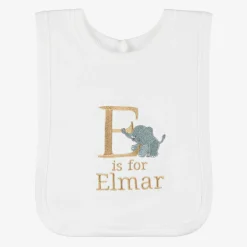 Paint My Dreams White Personalised 'E' Initial Bib Hot