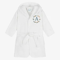 Paint My Dreams White Personalised Feather Bathrobe Online