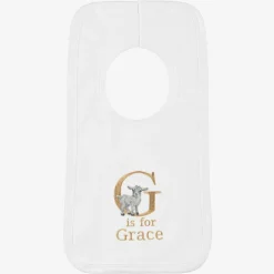 Paint My Dreams White Personalised 'G' Initial Bib Best