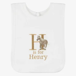Paint My Dreams White Personalised 'H' Initial Bib Best