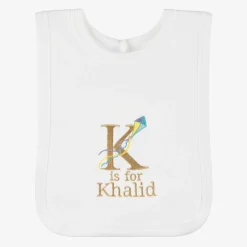 Paint My Dreams White Personalised 'K' Initial Bib