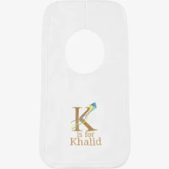 Paint My Dreams White Personalised 'K' Initial Bib
