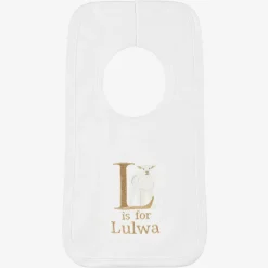 Paint My Dreams White Personalised 'L' Initial Bib Clearance
