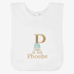 Paint My Dreams White Personalised 'P' Initial Bib Best