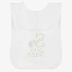Paint My Dreams White Personalised 'S' Initial Bib Discount
