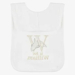 Paint My Dreams White Personalised 'W' Initial Bib