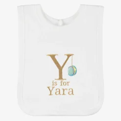 Paint My Dreams White Personalised 'Y' Initial Bib Hot