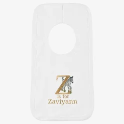 Paint My Dreams White Personalised 'Z' Initial Bib Clearance