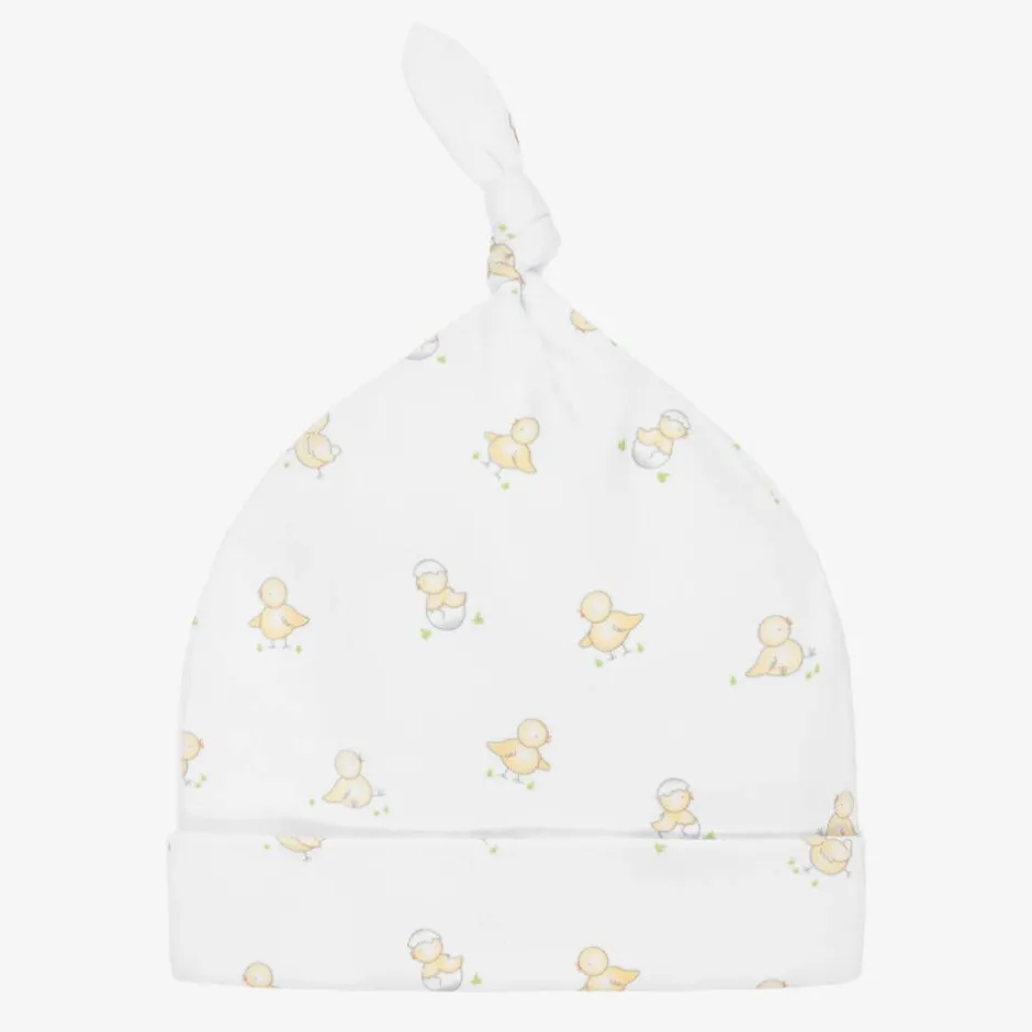 Kissy Kissy White Pima Cotton Baby Hat New