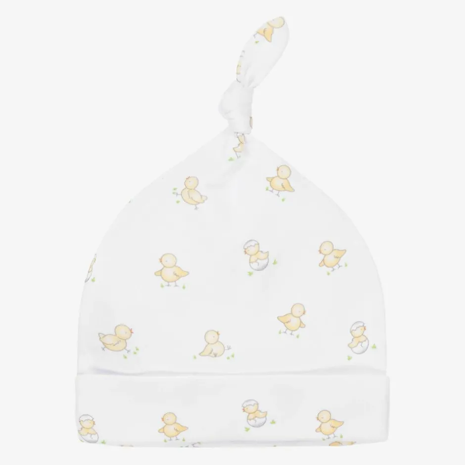 Kissy Kissy White Pima Cotton Baby Hat New