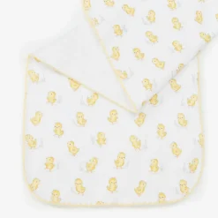 Kissy Kissy White Pima Cotton Cheery Chicks Burp Cloth (49cm) Hot