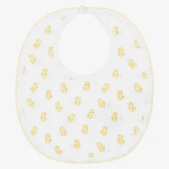 Kissy Kissy White Pima Cotton Cheery Chicks Bib Sale